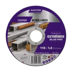 Disque de tronçonnage 115 x 1.6 x 22.23 mm acier et inox
