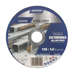 Disque de tronçonnage 125 x 1.6 x 22.23 mm acier et inox