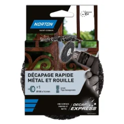 Disque perceuse Ø100x14mm Décap Express métal/rouille NORTON