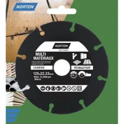 Disque à tronçonner carbure multi-coupe 125 x 22,23 mm