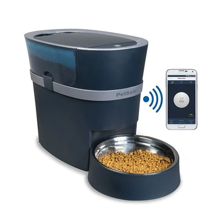 Distributeur connecté Smart Feed 12 repas bleu