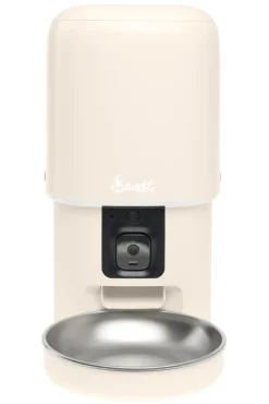 Distributeur de croquettes connecté pour chat/chien 4L Crème