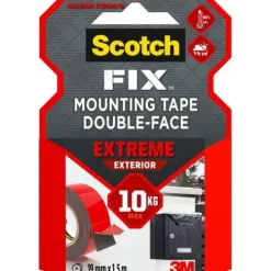 Double face extrême extérieur Noir 1,5m x 19mm SCOTCH