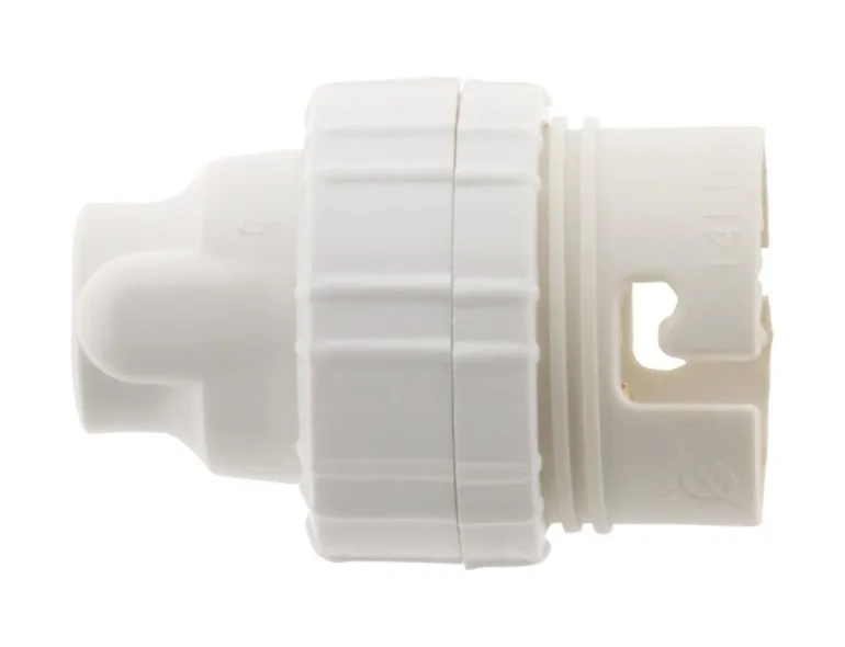 Douille B22 nylon + 1 bague blanc