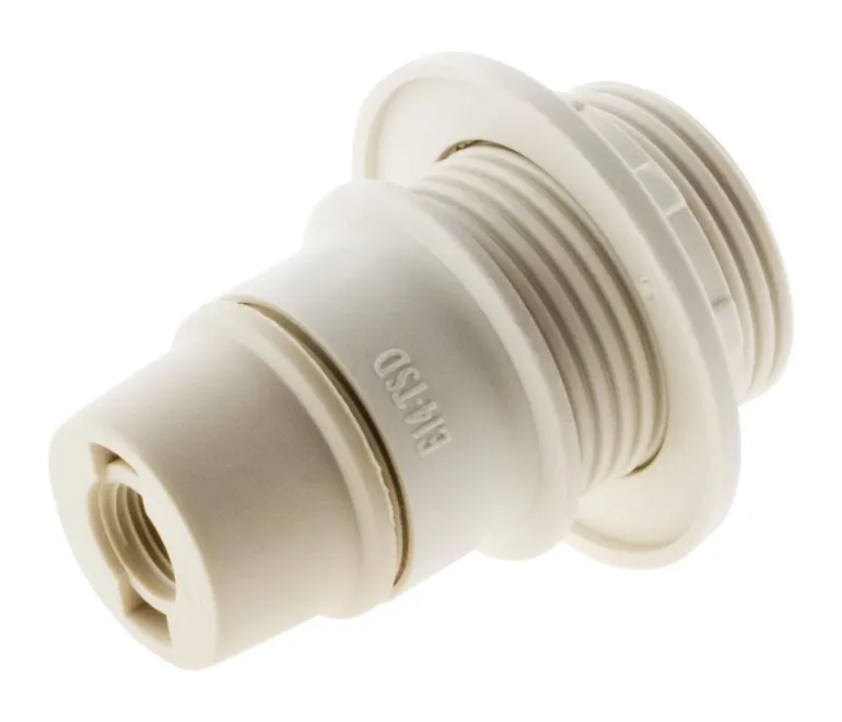 Douille E14 nylon + 1 bague blanc