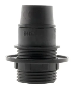 Douille E14 nylon bague simple noir