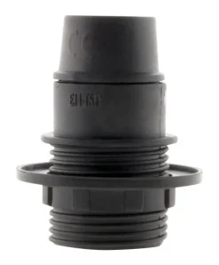 Douille E14 nylon bague simple noir