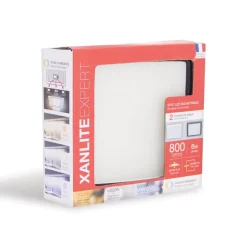 Downlight carré 800lm bague blanc/noir encastrable IP20 CCT