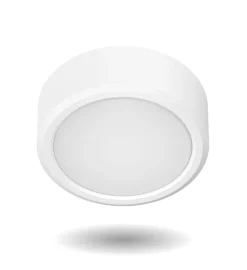 Downlight rond 800 lm blanc encastrable/en saillie IP44 CCT
