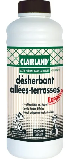 Désherbant allées et terrasses concentré 910ml CLAIRLAND