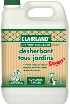 Désherbant de contact concentré tous jardins 5L CLAIRLAND