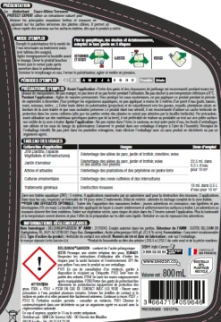 Désherbant ultra concentré cours, allées et terrasses 800ml