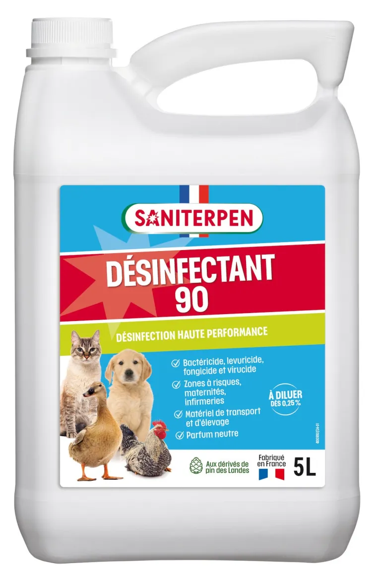 Désinfectant 90 haute performance concentré 5L SANITERPEN