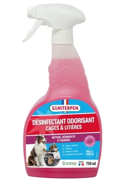 Désinfectant odorisant cages et litières 750ml SANITERPEN