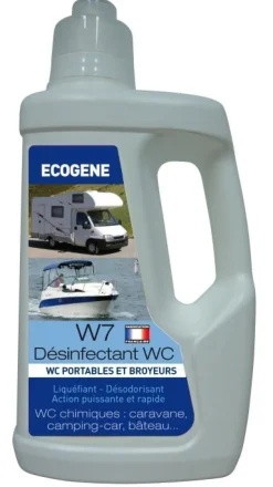 Désinfectant WC portables et broyeurs W7 bouteille 1 L