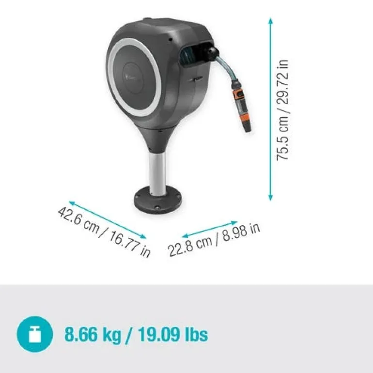 Dévidoir automatique pour terrasse RollUp M 20m GARDENA