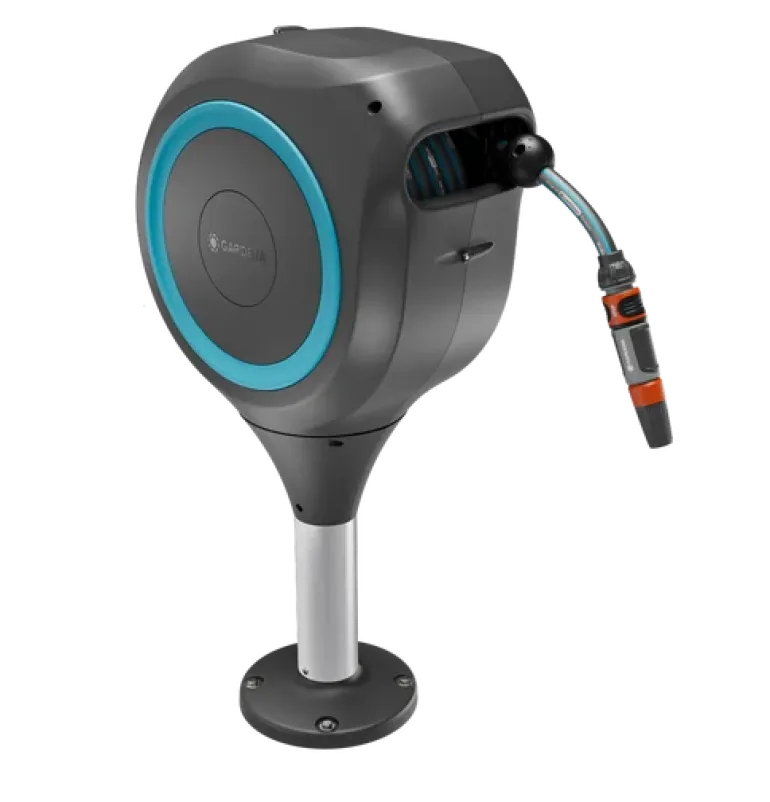 Dévidoir auto pour terrasse RollUp S 15 m bleu GARDENA