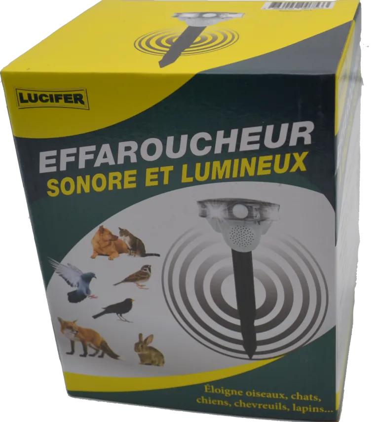 Effaroucheur sonore et lumineux anti-animaux LUCIFER
