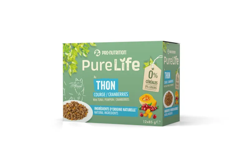 Effilés pour chat au thon en sauce 12x85g PURELIFE