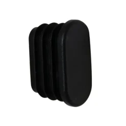 Embout entrant à enfoncer tube penderie oval 30x15mm noir x2