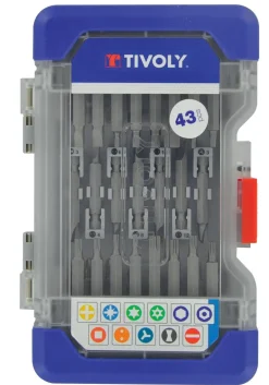 Embouts vissage longs L50mm 43 pièces TIVOLY