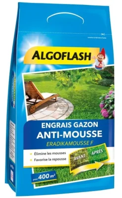 Engrais gazon anti-mousse 12kg 400m²