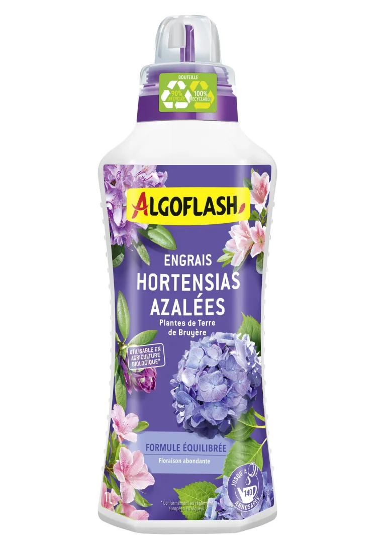 Engrais liquide hortensias/azalée/plante terre de bruyère 1L