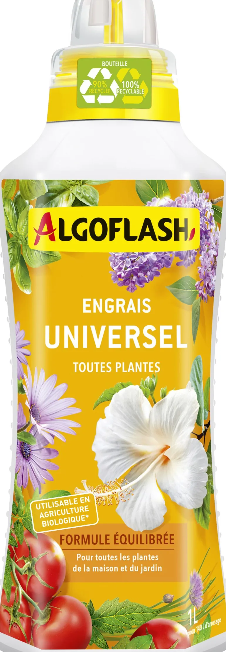 Engrais liquide universel toutes plantes UAB 1L ALGOFLASH