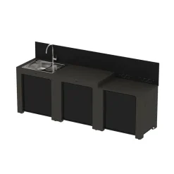 Ensemble Cuisine Classic 3 modules gris cargo ENO