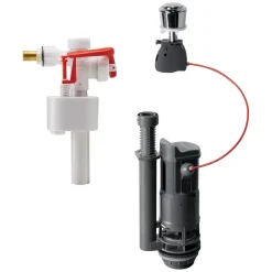 Ensemble mécanisme de WC à câble double chasse