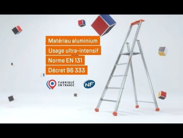 Escabeau PRO 5 marches aluminium