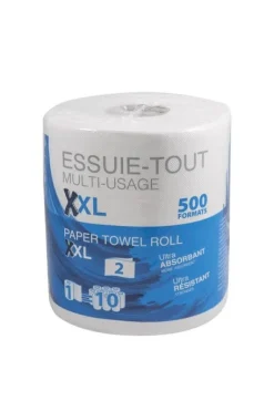 Essuie-tout multiusage XXL blanc 2 plis 500 feuilles