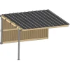 Extension abri prairie SP 4,09x,18 m bardage/bac acier gris