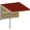 Extension abri prairie SP 3,09x,18 m clin/bac acier bdx