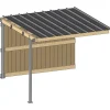Extension abri prairie SP 3,09x3,18 m clin/bac acier gris