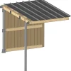Extension abri prairie SP 2,20x3,18 m planche/bac acier gris