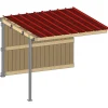 Extension abri prairie SP 3,09x3,18m planche/bac acier bdx