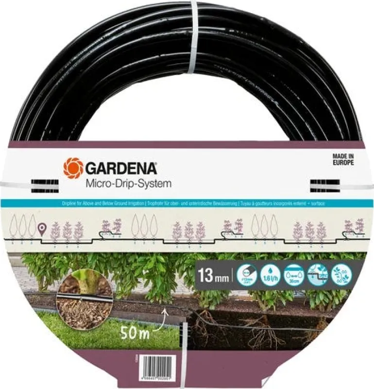 Extension tuyau à goutteurs incorporés 50m Ø13mm GARDENA