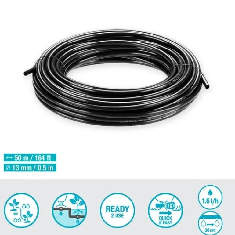 Extension tuyau à goutteurs incorporés 50m Ø13mm GARDENA