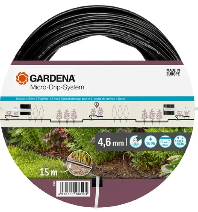 Extension tuyau goutteurs intégrés de surface 4,6mm (3/16")
