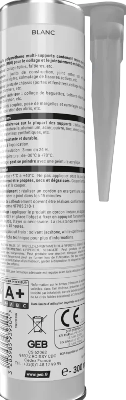 Exthane colle joint 300 ml blanc