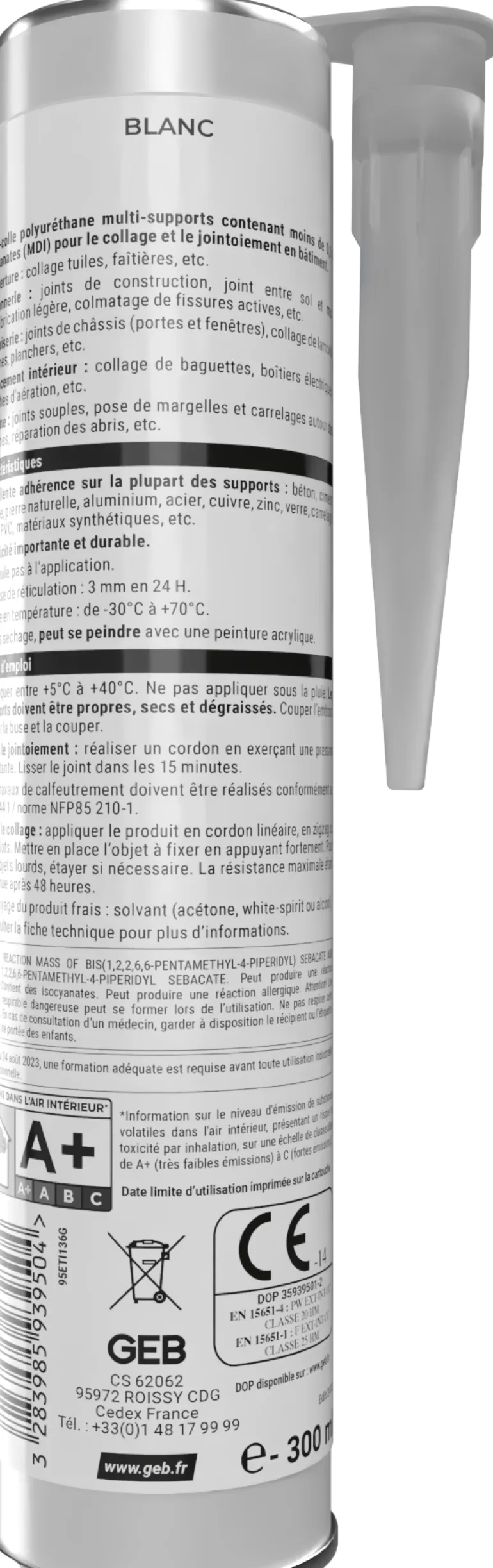 Exthane colle joint 300 ml blanc