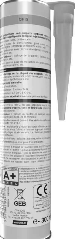 Exthane colle joint 300 ml gris