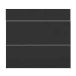 Façade Basalt noire mat 713x800mm 3 tiroirs