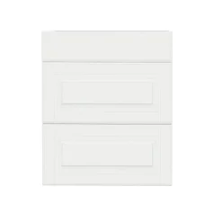 Façade Liath MDF revêtu PVC blanc 713x600mm 3 tiroirs