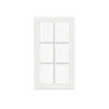 Façade Liath MDF revêtu PVC blanc 713x400mm vitrée h/b mm