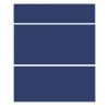 Façade Otta stratifié bleu nuit 16mm 713x600mm 3 tiroirs