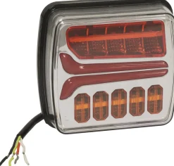 Feu arrière carré LED droit 12/24V 4 fonctions