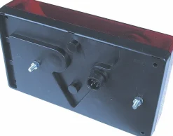 Feu arrière rectangle gauche 12V 6 fonctions + connecteur