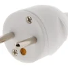 Fiche mâle 16A blanc NF